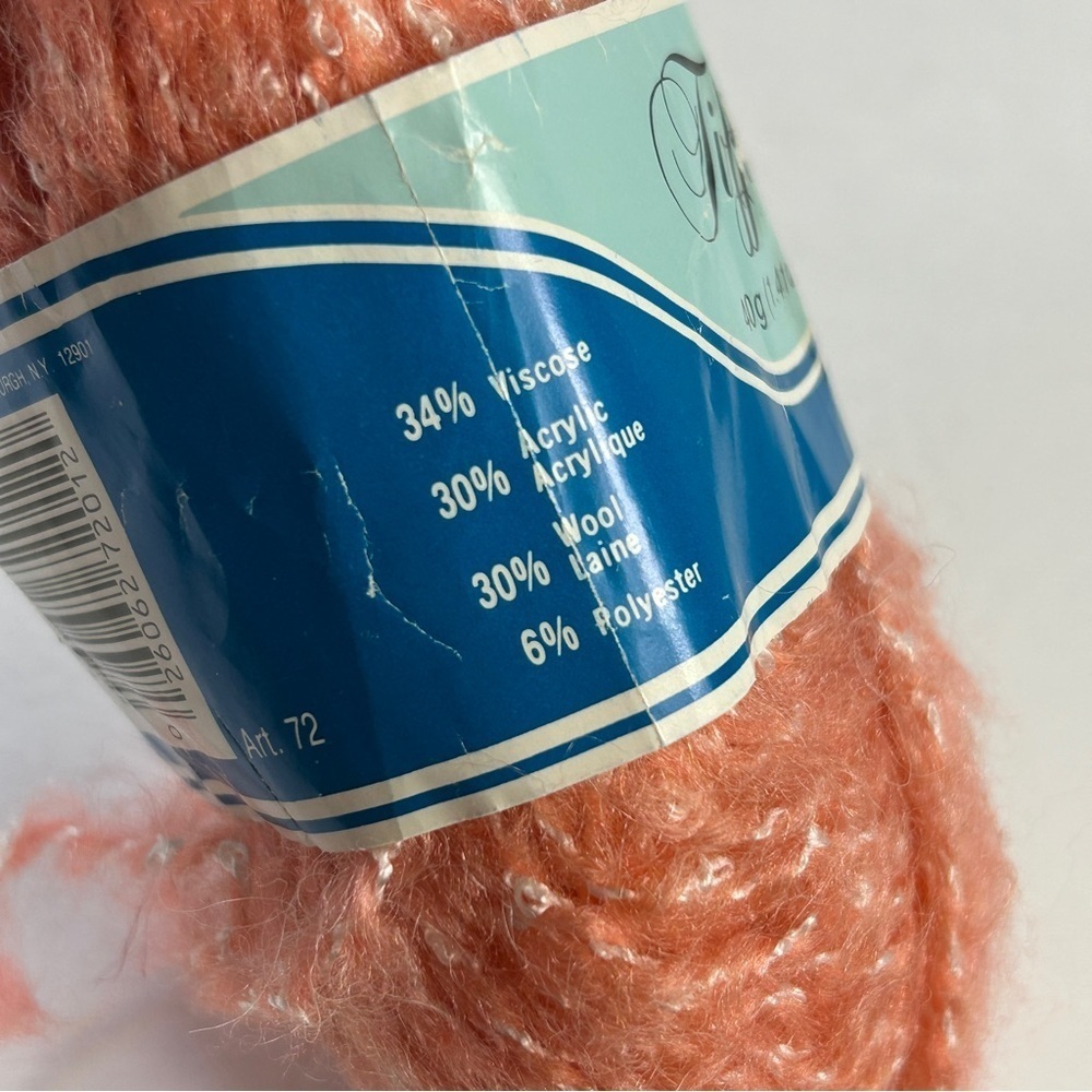 ❤️ Vintage Phentex Tiffiny Yarn Lot (3) - Elegant Coral - Made in France 🇫🇷 - Picture 4 of 4